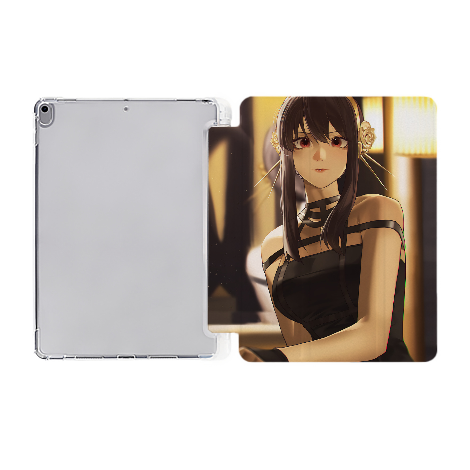 （画像用） SPY×FAMILY间谍家家酒 IPad ケース ペン収納付き 三つ折りスタンド PUレザー×シリコン 対応機種9.5/10.5/10.9インチ
